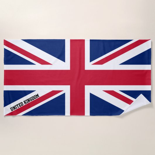 United Kingdom Flag Splendid Patriotic Strandtuch (Vorderseite)