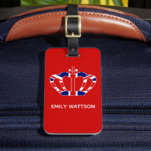 United Kingdom Flag / Union Jack Crown - Red