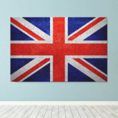 United Kingdom Flag Vintag Leinwanddruck (Insitu (Holzboden))