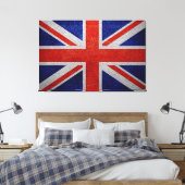 United Kingdom Flag Vintag Leinwanddruck (Insitu (Schlafzimmer))