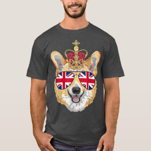 United Kingdom Flag Welsh Royal Corgi UK Gewerksch T-Shirt