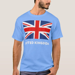 United Kingdom Flag White, Blue and Red England Un T-Shirt