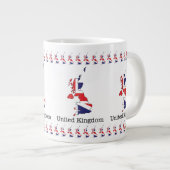 United Kingdom Flag Within Map Design - Souvenirs Jumbo-Tasse (Vorderseite Rechts)