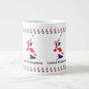 United Kingdom Flag Within Map Design - Souvenirs Jumbo-Tasse