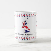 United Kingdom Flag Within Map Design - Souvenirs Kaffeetasse (Mittel)