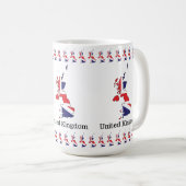 United Kingdom Flag Within Map Design - Souvenirs Kaffeetasse (VorderseiteRechts)