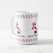 United Kingdom Flag Within Map Design - Souvenirs Kaffeetasse (Vorderseite Links)