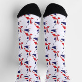 United Kingdom Flag Within Map Design - Souvenirs Socken (Oben)