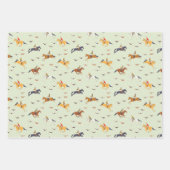 United Kingdom Fox Hunt Horse Riders Pattern Geschenkpapier Set (Vorderseite 2)