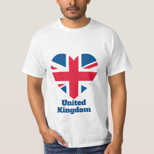 United Kingdom Heart Flag T - Shirt (Vorderseite)