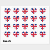United Kingdom Herz-Aufkleber (Blatt)