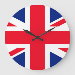 United Kingdom Jack Flag Große Wanduhr