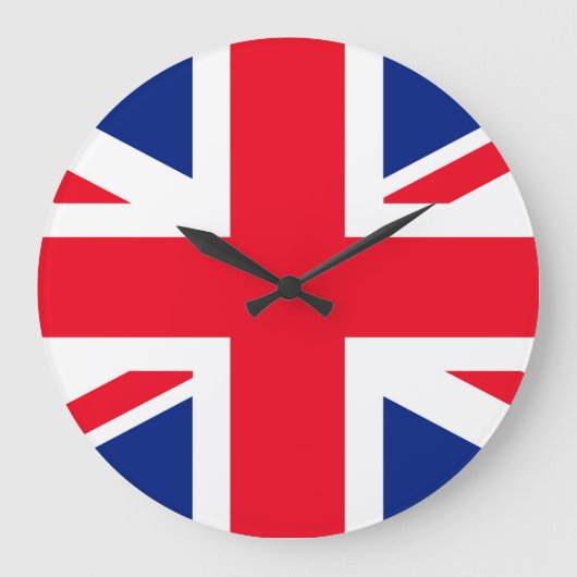 United Kingdom Jack Flag Große Wanduhr (Vorderseite)