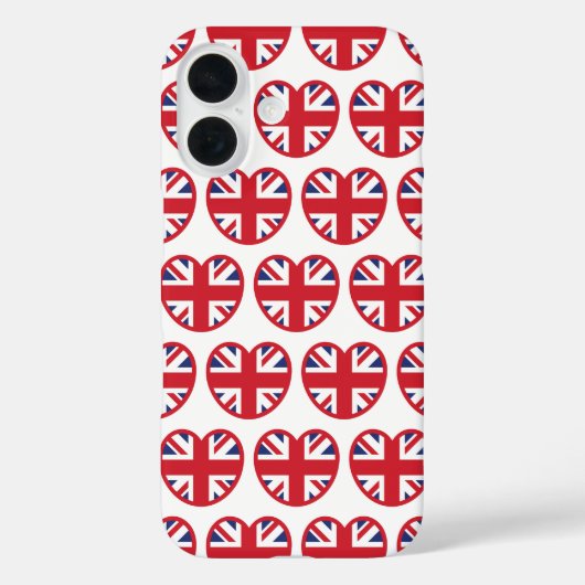 United Kingdom Jack Flag Heart Case-Mate iPhone Hülle (Rückseite)