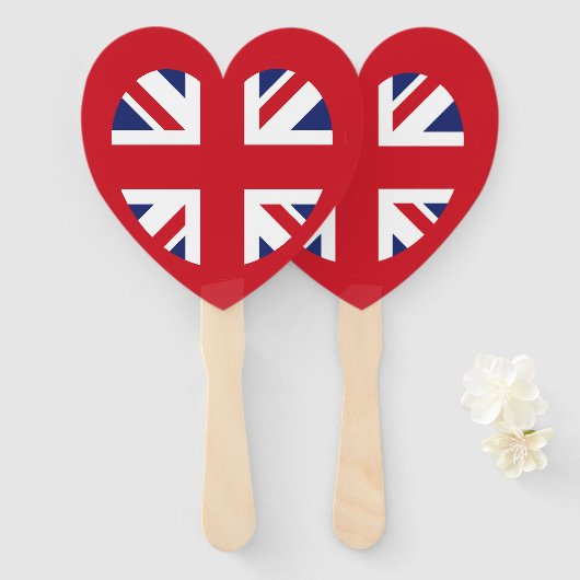 United Kingdom Jack Flag Heart Fächer (Vorne und Hinten)