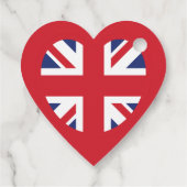 United Kingdom Jack Flag Heart Geschenkanhänger (Rückseite)