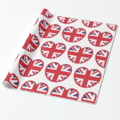 United Kingdom Jack Flag Heart Geschenkpapier (Ungerollt)