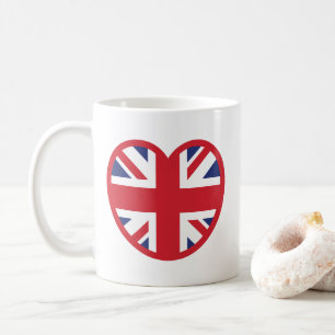 United Kingdom Jack Flag Heart Kaffeetasse