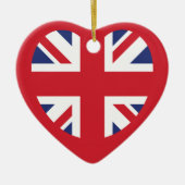 United Kingdom Jack Flag Heart Keramik Ornament (Vorne)