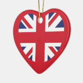 United Kingdom Jack Flag Heart Keramik Ornament (Links)