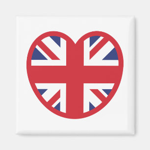 United Kingdom Jack Flag Heart Magnet
