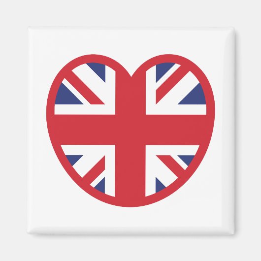 United Kingdom Jack Flag Heart Magnet (Vorne)