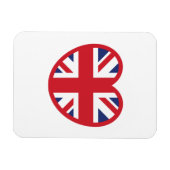 United Kingdom Jack Flag Heart Magnet (Horizontal)