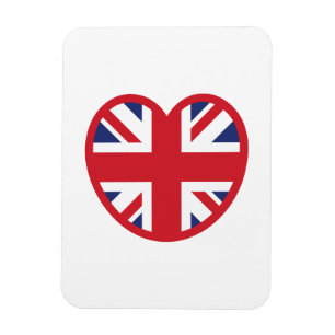 United Kingdom Jack Flag Heart Magnet