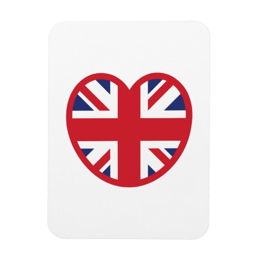 United Kingdom Jack Flag Heart Magnet (Vertikal)