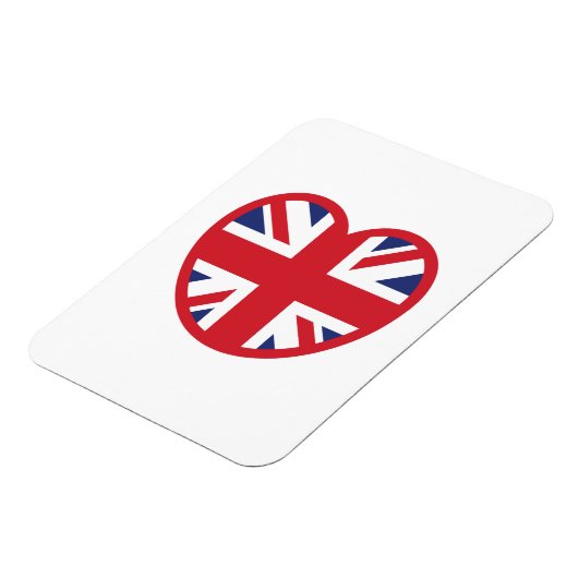 United Kingdom Jack Flag Heart Magnet (Linke Seite)