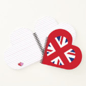 United Kingdom Jack Flag Heart Notizblock (Innenseite)