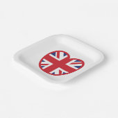 United Kingdom Jack Flag Heart Pappteller (Gewinkelt)