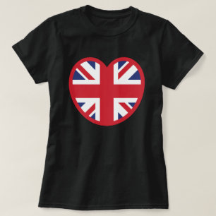United Kingdom Jack Flag Heart T-Shirt