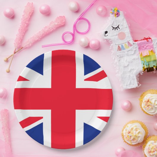 United Kingdom Jack Flag Pappteller (Party)