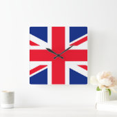 United Kingdom Jack Flag Quadratische Wanduhr (Zuhause)