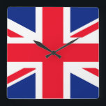 United Kingdom Jack Flag Quadratische Wanduhr<br><div class="desc">United Kingdom Jack Flag</div>