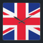 United Kingdom Jack Flag Quadratische Wanduhr<br><div class="desc">United Kingdom Jack Flag</div>