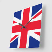 United Kingdom Jack Flag Quadratische Wanduhr (Winkel)