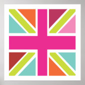 United Kingdom multicolor flag print Poster (Vorne)