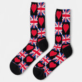 United Kingdom National Flag UK Pride Patriotic Socken (Linkes Detail)