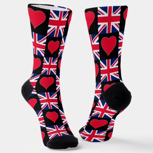 United Kingdom National Flag UK Pride Patriotic Socken (Gewinkelt)