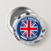 United Kingdom Round Emblem Button (Vorne & Hinten)