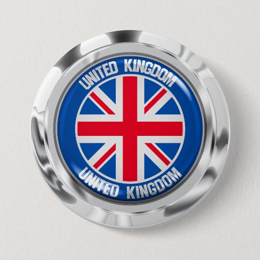 United Kingdom Round Emblem Button (Vorderseite)