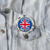United Kingdom Round Emblem Button (Beispiel)