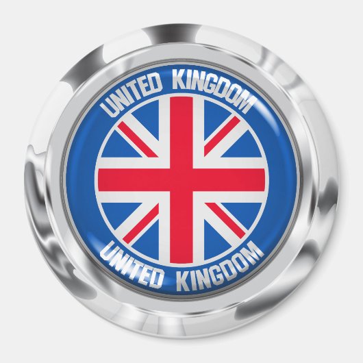 United Kingdom Round Emblem Magnet (Vorne)