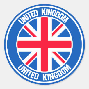 United Kingdom Round Emblem Runder Aufkleber