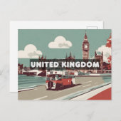 United Kingdom Travel London Postcard Postkarte (Vorne/Hinten)