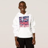 United Kingdom UK flag BY MASANSER PIXELAT Hoodie (Vorne ganz)