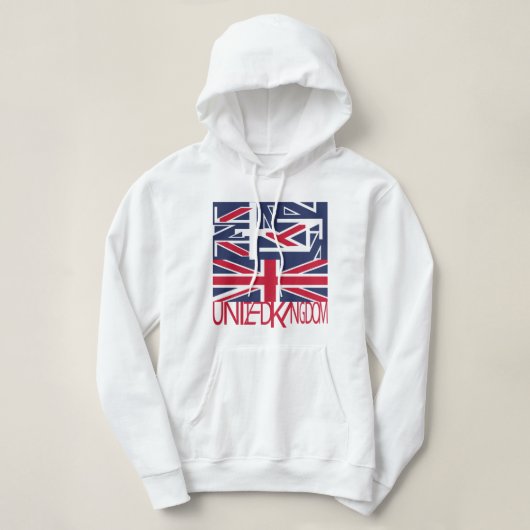 United Kingdom UK flag BY MASANSER PIXELAT Hoodie (Design vorne)