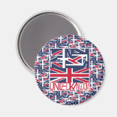 United Kingdom UK flag BY MASANSER PIXELAT Magnet (Vorderseite/Rückseite)